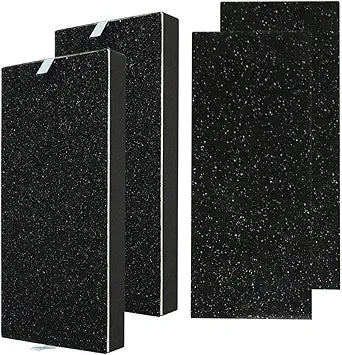 PUREBURG Replacement Filter Set Compatible with Hunter HP100 HT100 Air Purifier,2-Pack H13 HEPA + 4 x Activated Carbon Pre-Filters 4-Stage Filtration Air Clean VOCs
