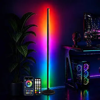 Bevenus RGB Corner Floor Lamp,1800LM LED Standing Lamp for Gaming Room,1P