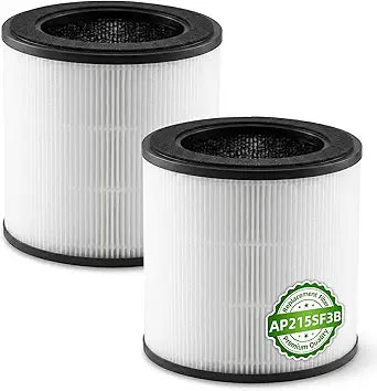 APF-H13BV2 Replacement filter Compatible with MaxLite AP215SF3B Air Purifier, PurAirMax Tabletop H13 HEPA-Activated Carbon and Pre-Filter 2-Pack