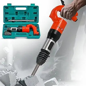 NEWTRY Pneumatic Hammer Shovel 21L/S Air Chisel Powerful Air Chipping Hammer Concrete Breaker Open Air Shovel for Soldering Point Grinding and Hardware Derusting With Case