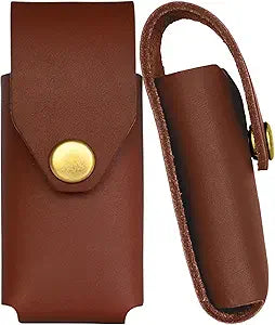 American Bench Craft Leather Multitool Sheath fits Leatherman Wingman, Sidekick, Reber, Rev, Fuse | Riveted Leatherman Case for Belt | Premium Full Grain Leather Sheath/Holster with Brass Snap - Brown