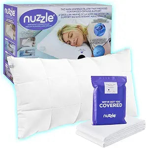 Nuzzle Adjustable Standard Size Pillows and PillowcasesThe Pillow Comes with a Pillowcase.