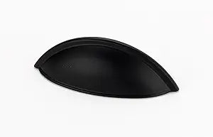 Alno A1355-MB Modern Cup Pulls, Matte Black