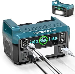 Ecarke 550W Portable Power Inverter Compatible with Makita 18V Battery, DC 18V to AC 110V Pure Sine Wave Power Station 2 AC Outlets,2 USB-A&1 USB-C 20W, 600LM LED Outdoor Emergency Use(Tool Only)