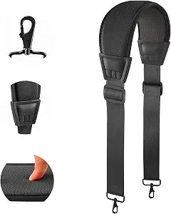 FIEIL 67" Universal Shoulder Strap, Neoprene Thick Padded Bag Strap with Double Adjustable Buckles and Metal Hooks, Ideal for Briefcases, Computer Satchels, Crossbody Bags, Luggage(Supple)