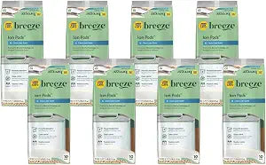 Tidy Cats Breeze Clean Linen Scented Ion Cat Litter Box Pads Refill Pack - 10 CT (Pack of 8)