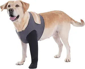 Dog Socks to Prevent Licking Paws Breathable Dog Leg Sleeve to Stop Licking and Biting Firm and Secure Protect Wounds Dog Recovery Sleeve Socks (L-Left)