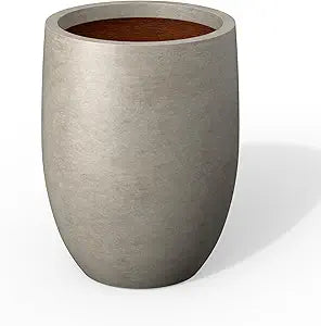Kante 11.8" Small Concrete Planter, Compact Plant Pot with Drainage Hole & Rubber Plug  Lightweight Cement Container for Indoor Desktop, Windowsill, Home Office, Gift for Kids Students