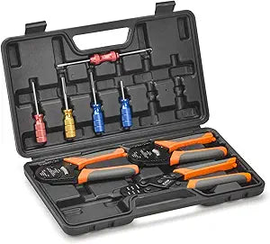 IWISS iCrimp KIT-DC02 Wire Crimping Tool Kit for Deutsch Connectors and Weather Pack Terminals with Connector Removal Tools
