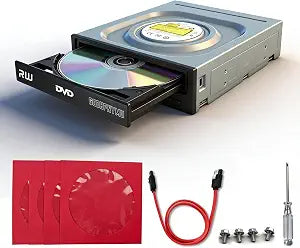 Internal 5.25 SATA DVD/CD Burner, 24x Optical Drive for PC Tower