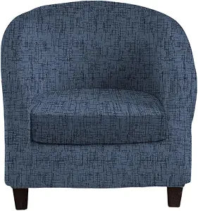 CRFATOP 2 Piece Barrel Chair Cover Stretch Club Armchair Slipcover