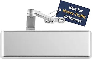 Lawrence Extra Heavy Duty Door Closer Commercial Grade 1 - Adjustable 6-Speed Delayed-Action Door Control with 3 Pistons  Flexible Installation with Included Hardware - Embassy Series LH8016