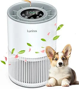 Air Purifiers for Home Large Room up to 1200ft┬▓, LUNINO H13 True HEPA Air Purifier for Bedroom with Fragrance Function, Air Quality Sensor, Sleep Mode, Air Cleaner for Pet Dander, Odor, Dust, Smoke
