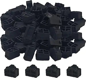 120PCS RJ45 Port Covers, Silicone Ethernet Dust Protector Caps for Network Switch, Router, Computer and TV Ports (Black)