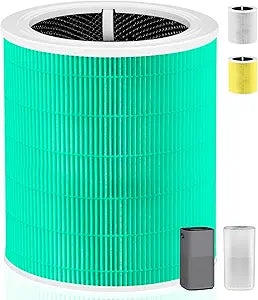 Core 600S Toxin Absorber Replacement Filter for LEVOIT Core 600S & Core 600S-P Air Purifier, 3-in-1 H13 True HEPA with Activated Carbon Filter for Home Large Room,Core 600S-RF,1 Pack,Green