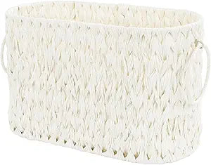 Coeusy Toilet Paper Basket,Boho Decorative Toilet Paper Storage,Large Wicker Basket for Bathroom Storage,Free Standing