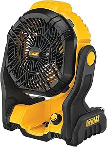 DEWALT 20V MAX Portable Fan, Battery Powered Rechargeable Cordless Shop Fan, Up to 4.5 Hrs Runtime, Variable Speed, 650 CFM, Tool Only (DCE512B)