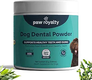Dog Dental Powder | Tartar Control, Bamboo Extract & Green Tea for Clean Teeth, Healthy Gums & Periodontal Support | Daily Dental Care for Dogs | 90 Servings