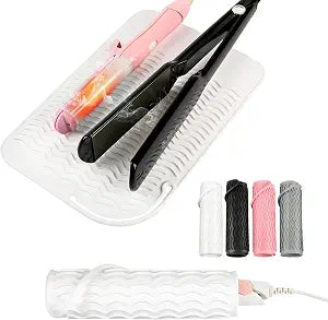 Silicone Heat Resistant Mat for Hair Tools, 11" x 7.5", White
