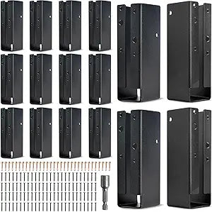 16PCS 2"x6" Concealed Joist Hangers with Screws  Heavy Duty Galvanized Steel Hidden Joist Hanger Brackets for Deck Joists, Pergola Brackets, Patio Covers, Wood Beam Connectors