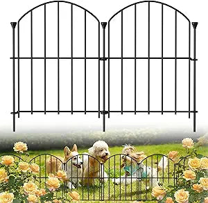 20 Pack Decorative Garden Fence Panels, 17in(H) x 21ft(L), Rustproof Metal No Dig Fence, Animal Barrier for Dogs & Rabbits, Anti Digging Fencing for Flower Bed Edging, Yard, Patio & Outdoor