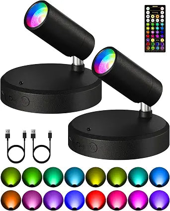 EZVALO RGB Indoor Spotlights, LED Accent Lights, Wall Decor Uplights.