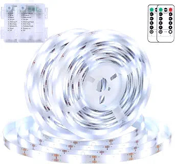 echosari 2 PCS 9.8Ft Strip Lights Battery Operated with Remote Timer