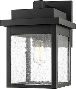 ML Lighting Belle Chasse 1-Light Outdoor Wall Sconce Powder Coated Black