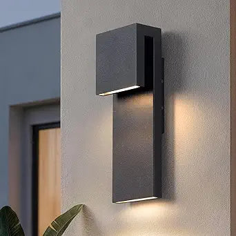 15'' Modern Outdoor Wall Sconce 1 Pack, Integrated LED Wall Mount IP54 Waterproof Outdoor Wall Lights, Anti Rust 3000K Front Porch Light Fixture, Exterior Sconce Lighting for Garage Patio Balcony