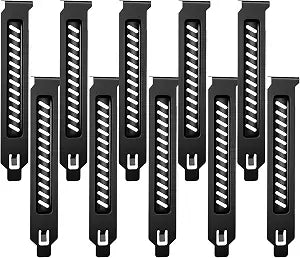 10 Pcs Pci Slot Cover,GPU Vented Covers Vented Slot Covers Black Venteds Dust Filter Bracket Expansion Blanking Plate for Computer Cases