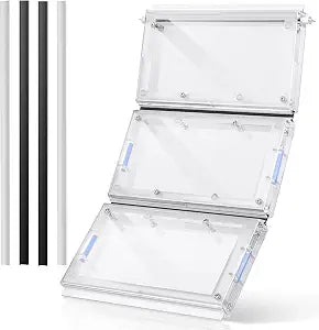3-Panel Airseal Dog Door Replacement Flap with 304 Stainless Steel Rod,4 Rubber Strips,Compatible with Ideal Pet Product 10.25"x15.75" Extra Large Pet Door,Easy Installation