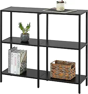DCLRN Console Table,Sofa Table Entrance Table Narrow Long Shelf with Storage for Entryway,Hallway,Behind Couch,Living Room,Bar,Kitchen (Black, 31 Inch)