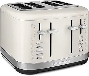 KitchenAid 4 Slice Automatic Toaster with Extra Wide Slots, KMT4109PL, Porcelain White