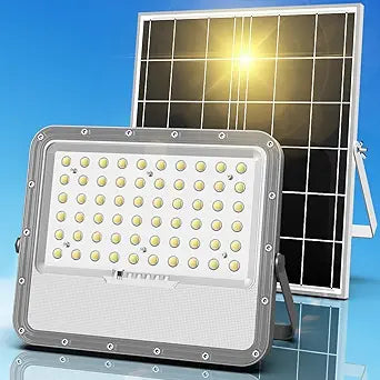 Engrepo Solar Lights Outdoor 10000LM Auto On/Off Dusk to Dawn Light with 20000mAh, IP65 Waterproof Outside Solar Powered Security Flood Light with Remote Control for Wall Porch Shed Barn.