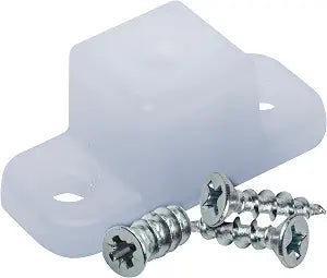 4 Pack Rok Hardware 3/4" (19mm) Drawer Slide Cabinet Side Spacers, Plastic Kitchen Cabinet Spacer for Slide-Out Trays, Screws Included, White - R019WHT