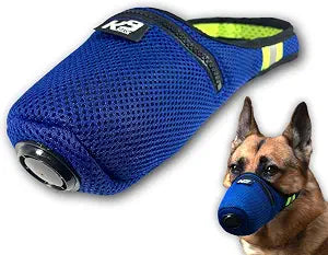 K9 Mask Air Filter for Dogs with Extreme Breathe Premium Air Filter with Refills - Blue (Small)