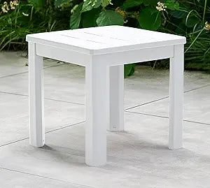 Keter Outdoor Chaise Side Table - White