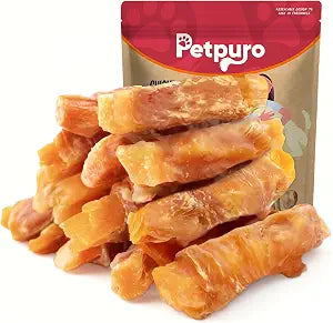 Chicken Wrapped Sweet Potato Dog Treats 2 Pound, Gluten & Grain Free Dog Chews for Puppy and Small Dogs