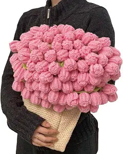 Pink Rose Flowers Bouquet Blanket, Tulip Flower Throw Blankets, Romantic Gifts for Mom, Sister, Friend for Birthday, Valentine, Mother's Day(59 Inch)