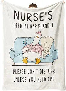 Nurse Gifts for Women/Men, Thoughtful Gifts for Nurses - Soft Nurse Blanket, LPN RN Nurses Week/Day Appreciation Gift, Nursing Student Graduation Gift Flannel Throw Blanket 80" x 60"