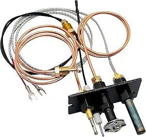10002265 Replacement Propane Gas(LPG) 3 Way Pilot Assembly compatible with Majestic, Monessen, Temco, and Vermont Castings Fireplaces and Stoves, SRV10002265 3-Way SIT Pilot Assembly with Thermocouple