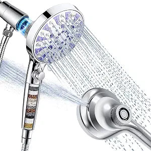 Magnetic Filtered 9-Mode Handheld Shower Head with Extra Top Spot Spray