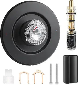 T470 Shower Trim Kit With Dual Seal Cartridge, Matte Black Handle Set