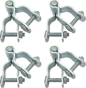 1-3/8" Chain Link Fence Gate Post Hinge, Galvanized Fence4pcs for 32mm Pipe Panel Frames, Male and Female Hing Carbon Steel Max Load 220lb Fit 1 "