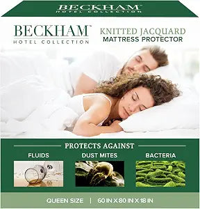 Beckham Hotel Collection Mattress Protector  Hotel-Grade Viscose Blend, Silent Waterproof Protection That Preserves Mattress Feel, Queen