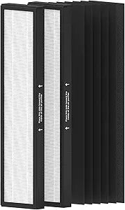 182550 Replacement Filter Compatible with Bionair BAP536UV-U Air Purifier and Holmes HAP537UV / 2141139 Air Purifier, 2 H13 True HEPA and 6 Carbon Pre-Filter