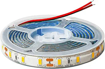 12V Warm White Led Strip Light 6.56Ft Dimmable Light Strip, SMD 5630 IP65 Waterproof 3500K Flexible Tape Lights 120 LEDs Rope Light for Bedroom, Desk, Kitchen, Indoor, Outdoor Decoration