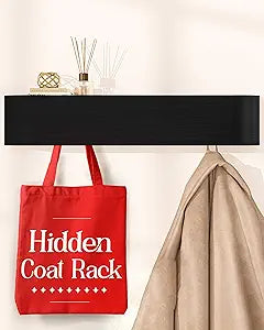 OLEEK Wall Coat Rack with Shelf - Wall Shelf with Hooks - entryway Hooks - Modern Coat Rack - Wooden Mount for Home Decor - Jacket Hanger - Coat Hanger wall Mount
