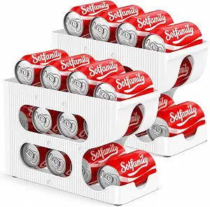 Sotfamily FIFO Soda Can Organizer for Pantry or Fridge, Holds 24 Cans