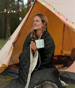 12V Battery Operated Wearable Heated Blanket for Office,Camping,Stadium with Storage Bag,3-Level Temperature Up to 167F